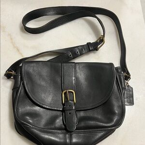 Coach Black Leather Crossbody Bag
